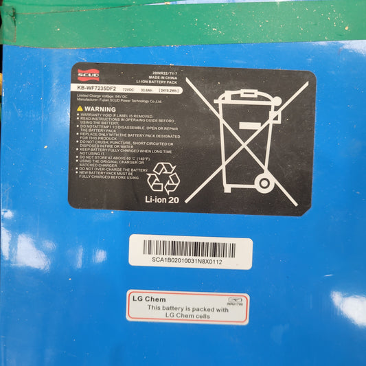 SCUD 72V 33.6Ah 2419.2Wh Lithium-ion Battery