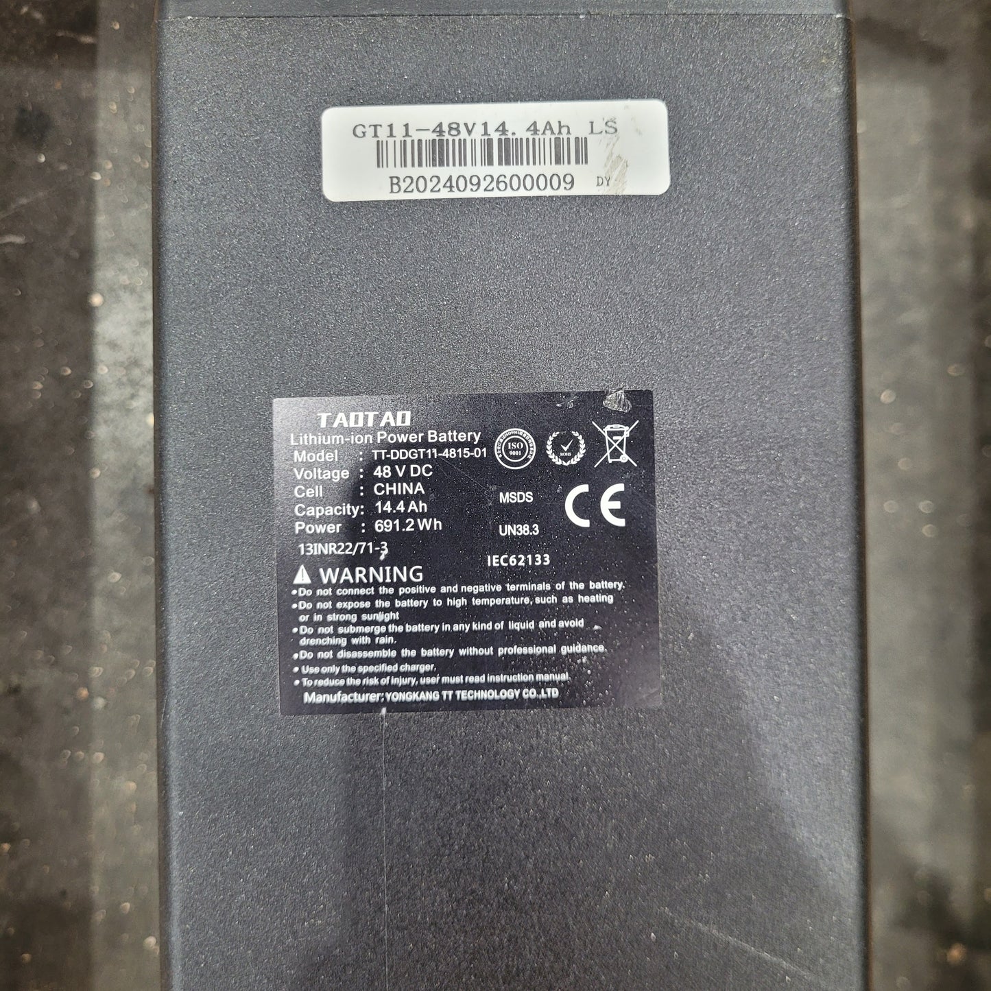 48V 14.4Ah Lithium-ion Battery for GoTrax E-Scooter