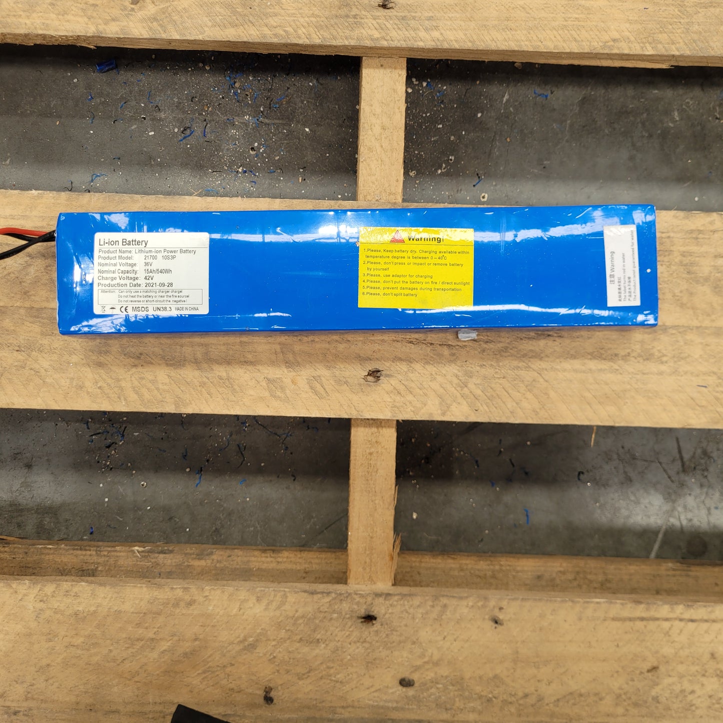 36V 15Ah 540Wh 21700 Lithium-ion Battery