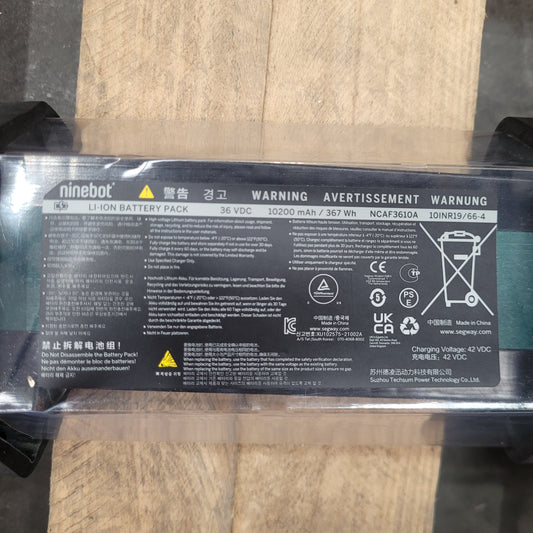 36V 10200mAh 367Wh Ninebot Lithium-ion Battery