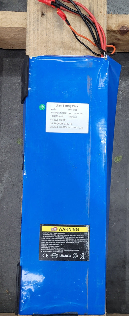 Model MN52156 Li-Ion Battery Pack 14S 6P 51.8V E-Scooter Battery