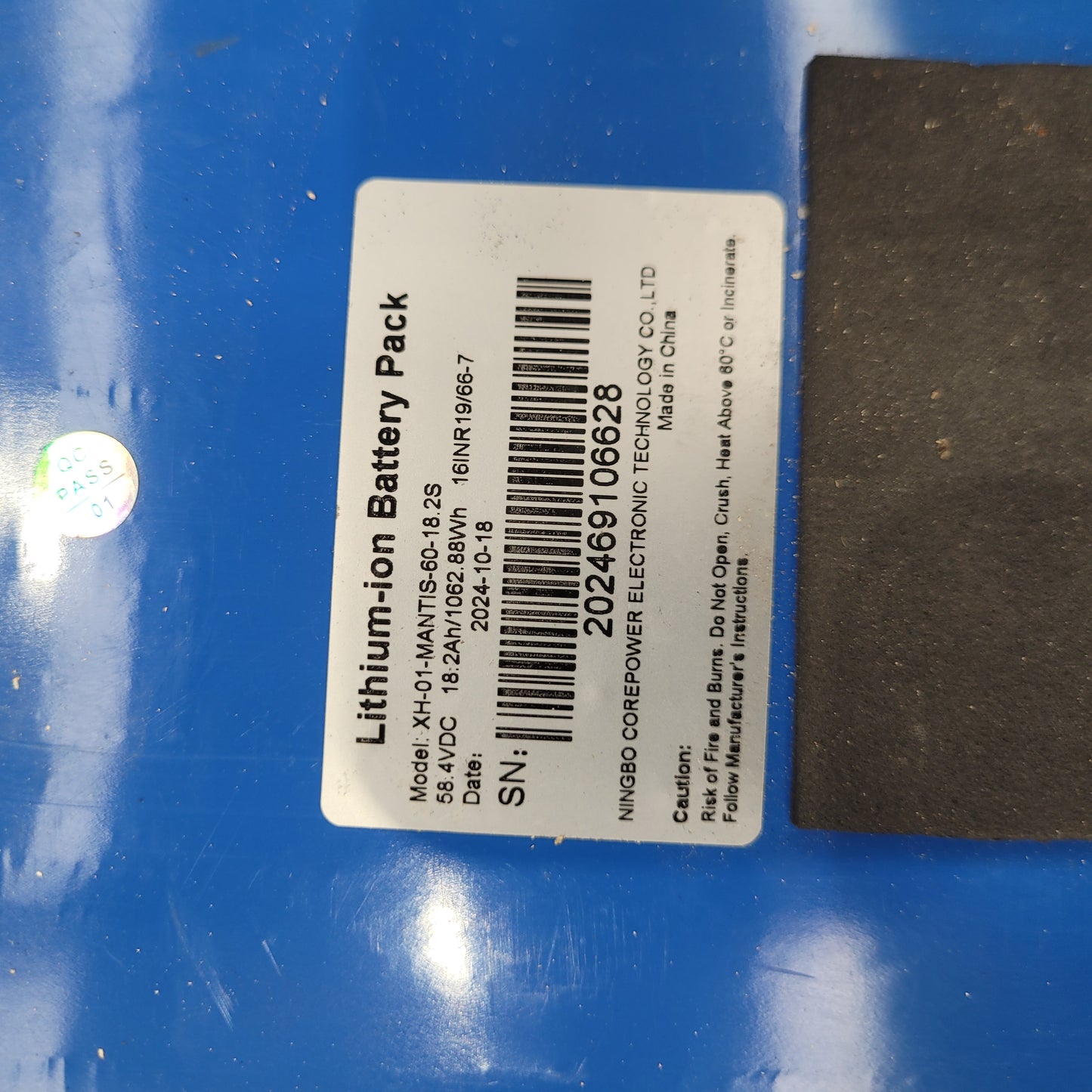 58.4VDC 18.2Ah Kaabo Mantis E-Scooter Battery