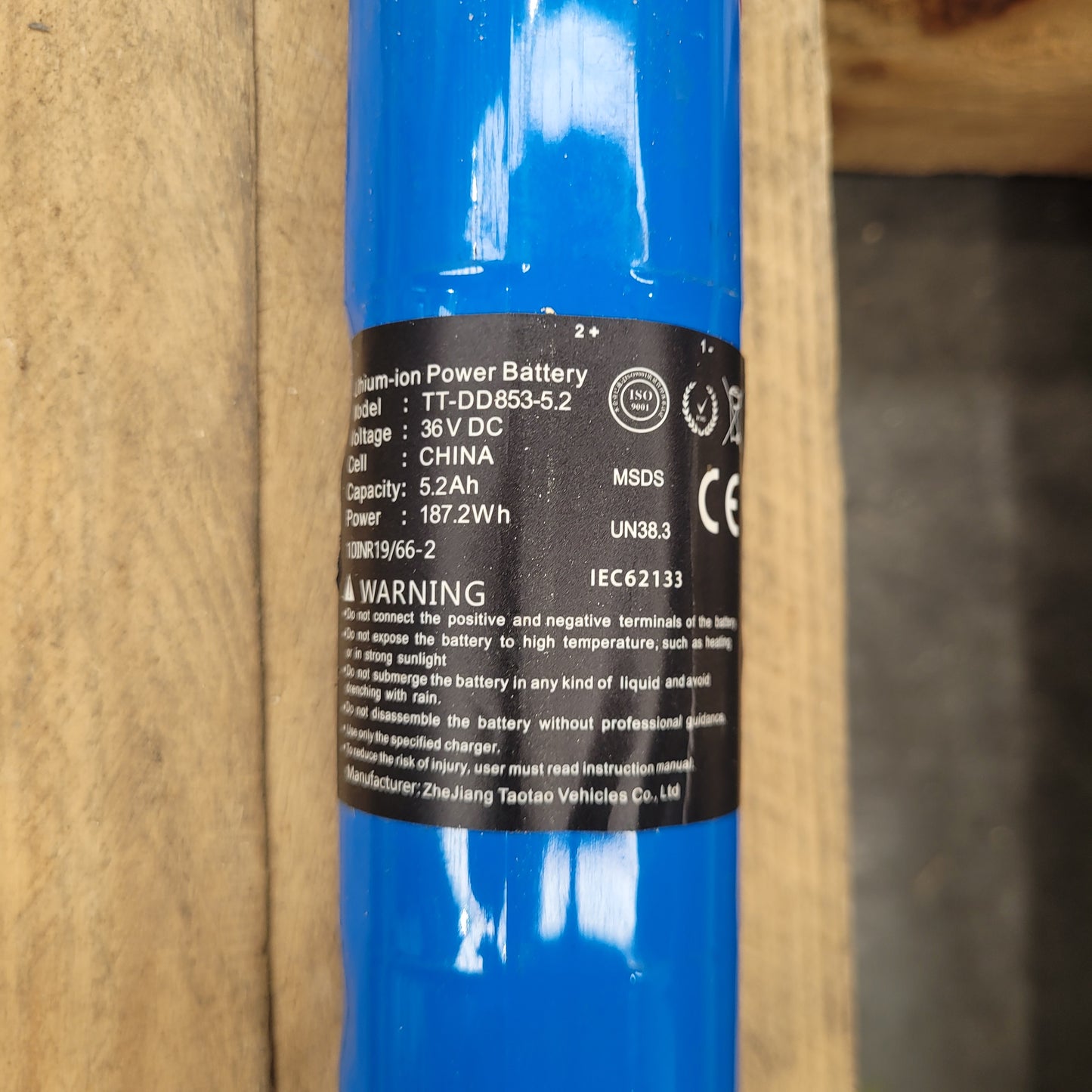 36V 5.2Ah 187.2Wh Lithium-ion Battery