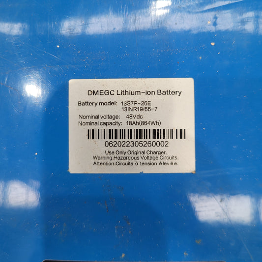 13S7P 48VDC 18Ah 864Wh DMEGC Lithium-ion Battery