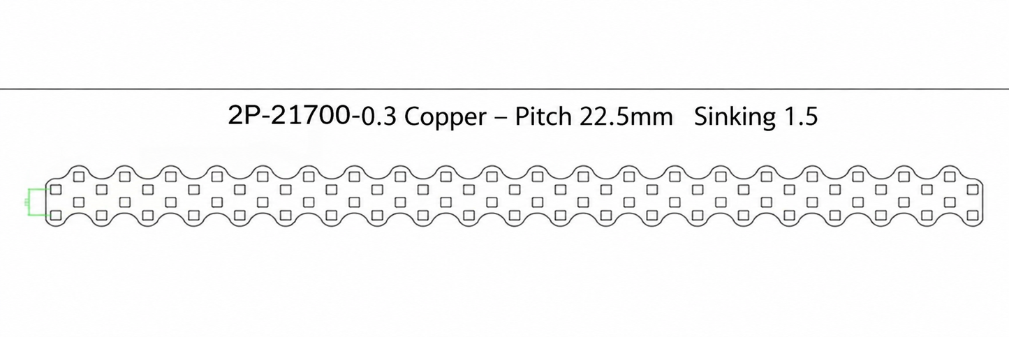 21700 Battery Copper-Nickel Busbar – 2P
