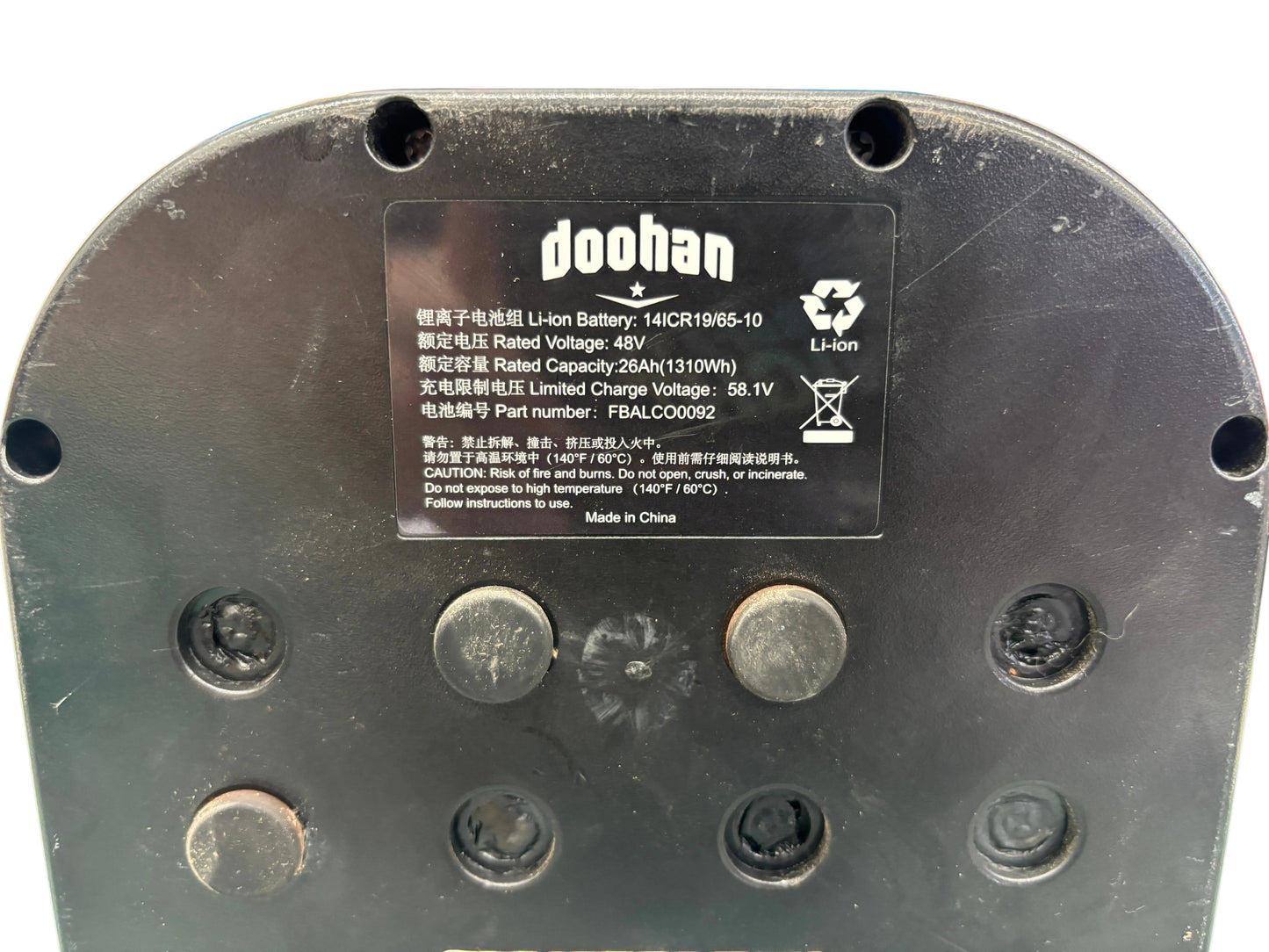 Doohan iTango Li-ion Battery 48V 26Ah