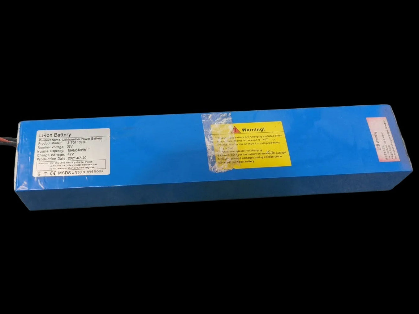 36V 15Ah 21700 scooter battery